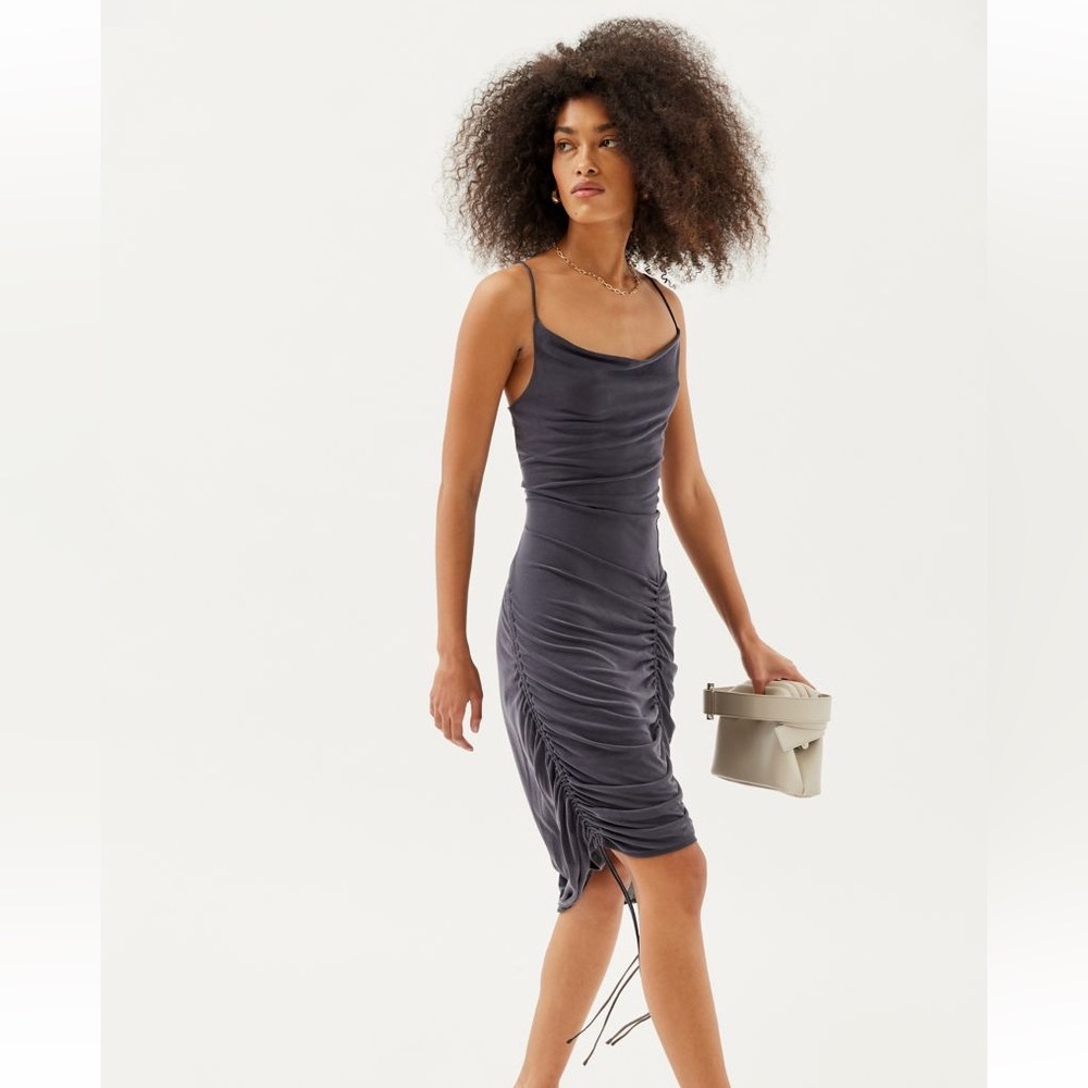 Urban Outfitters Cinched Cowl Neck Midi Dress